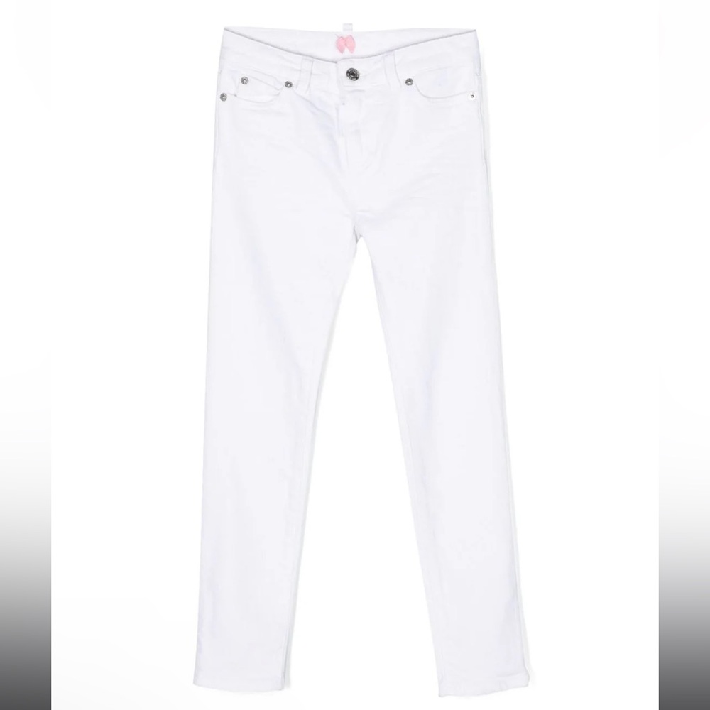 DSQUARED2 Straight Leg Cotton Blend Jeans, Size 16